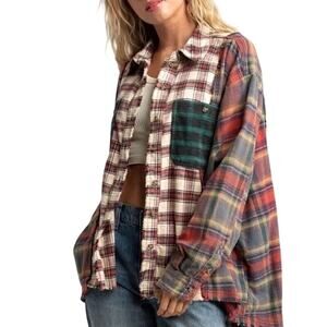 Urban Outfitters BDG Robbie Spliced Flannel Shirt - X-SMALL SOLD OUT MSRP $69